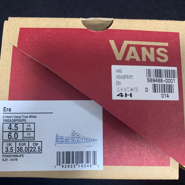 VANS(ヴァンズ)の【新品未使用】正規店限定　バンズ エラ ハート　VANS ERA USA 企画 レディースの靴/シューズ(スニーカー)の商品写真