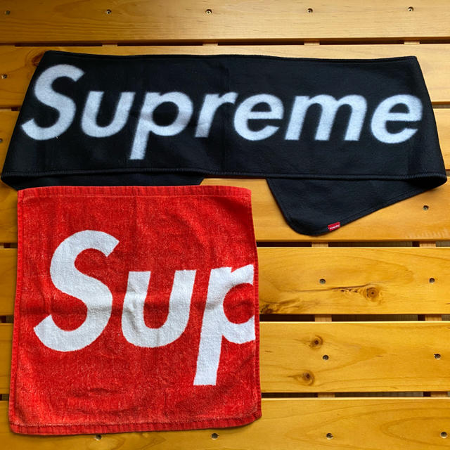 supreme mook本(ステッカー付)、ハンドタオル、フリースマフラー