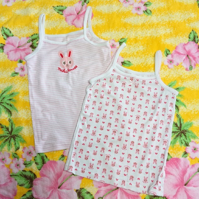 mikihouse(ミキハウス)のミキハウス♥キャミソールセット♥100cm キッズ/ベビー/マタニティのキッズ服女の子用(90cm~)(下着)の商品写真