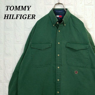 トミーヒルフィガー(TOMMY HILFIGER)のトミーヒルフィガー ワンポイント 90s BDシャツ オーバーサイズシャツ(シャツ)