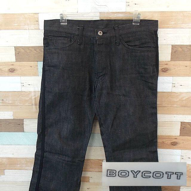 BOYCOTT(ボイコット)の【BOYCOTT】 美品 ボイコット ブラックジーンズ デニム サイズ4 メンズのパンツ(デニム/ジーンズ)の商品写真