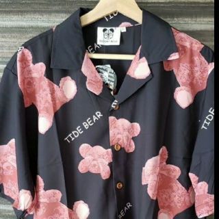 ※女性も愛用中 bear アロハ くま ベアー アロハシャツ ブラックの