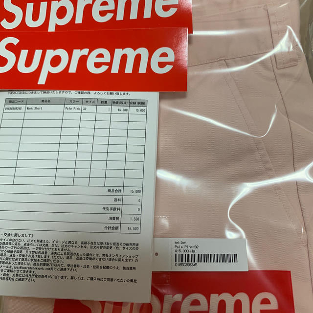 Supreme(シュプリーム)の専用出品 Supreme Work Short Pale Pink 32 メンズのパンツ(ショートパンツ)の商品写真