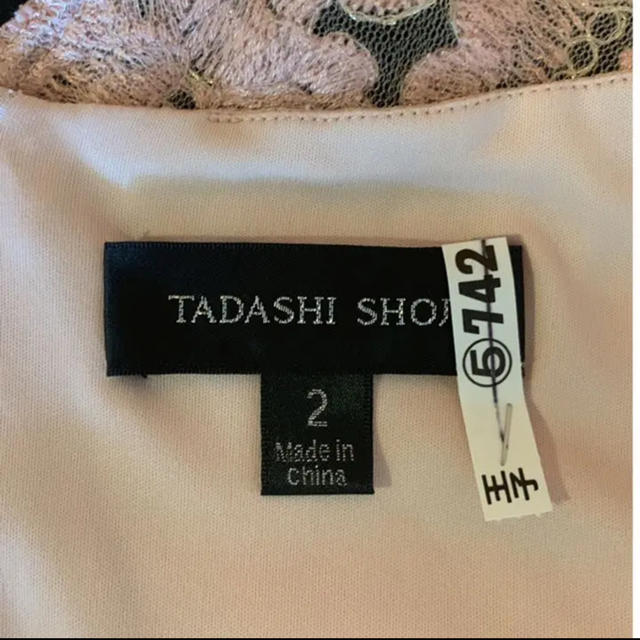 TADASHI SHOJI(タダシショウジ)のタダシショウジ 刺繍レース Vネックワンピース　TADASHI SHOJI  レディースのワンピース(ひざ丈ワンピース)の商品写真