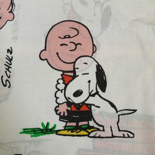 スヌーピー(SNOOPY)のスヌーピー　ビンテージシーツ(生地/糸)