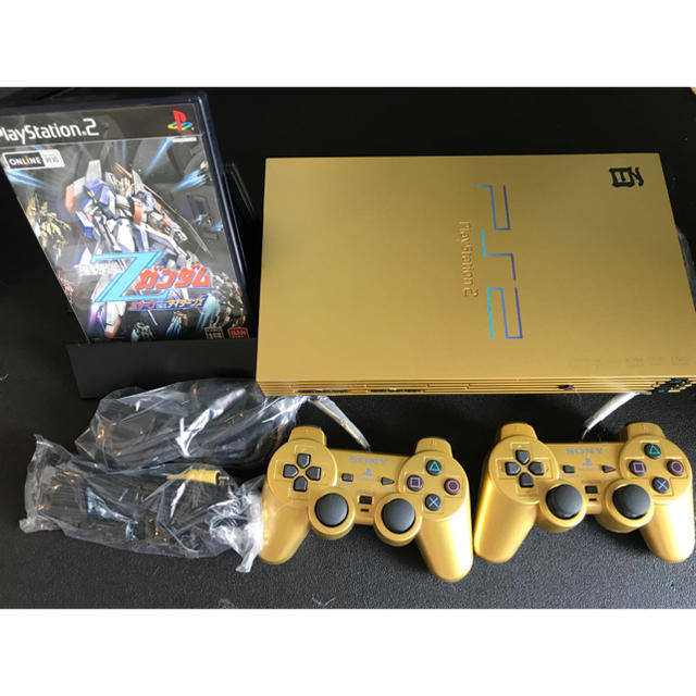 PlayStation2(プレイステーション2)のプレイステーション2  Zガンダム百式ゴールドパック エンタメ/ホビーのゲームソフト/ゲーム機本体(家庭用ゲーム機本体)の商品写真