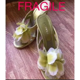 フラジール(FRAGILE)のフラジール　花モチーフミュール(ミュール)