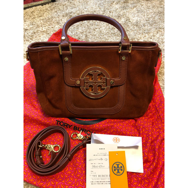 TORY BURCH トリーバーチ アマンダ 2WAY ハンドバッグスエード