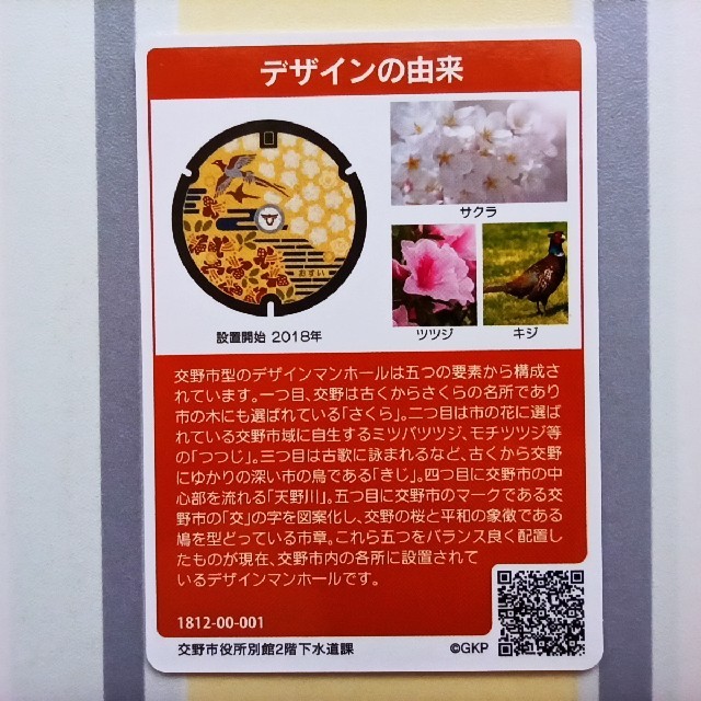 大阪府交野市のマンホールカード エンタメ/ホビーのトレーディングカード(その他)の商品写真