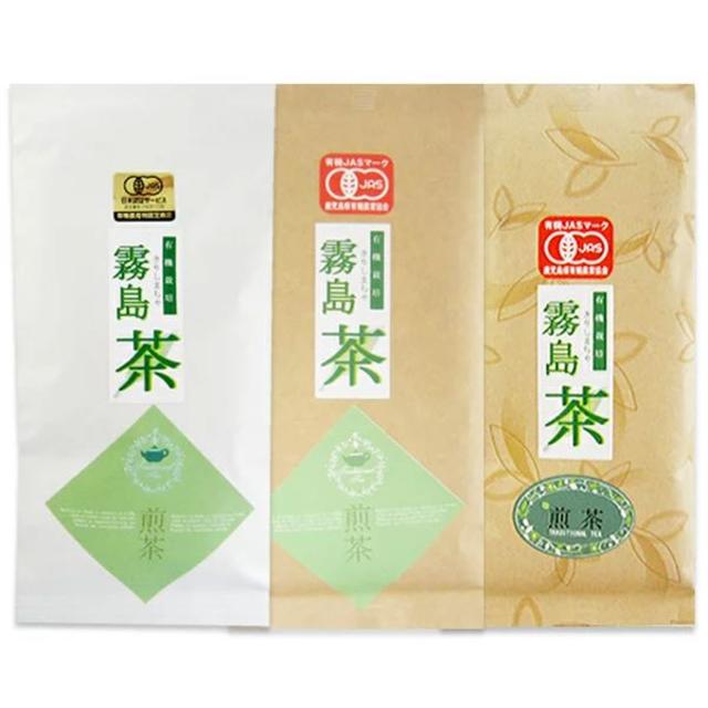 霧島有機煎茶(100g×３袋)福袋 有機ＪＡＳ認定九州鹿児島県霧島茶100％ 食品/飲料/酒の飲料(茶)の商品写真