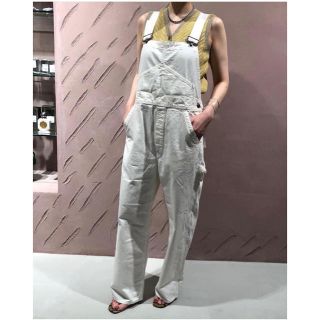 ビューティアンドユースユナイテッドアローズ(BEAUTY&YOUTH UNITED ARROWS)の新品未使用タグ付　ROKU ×PAYDAY white overall Sサイズ(サロペット/オーバーオール)