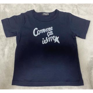 コムサイズム(COMME CA ISM)のコムサイズム【新品】ロゴTシャツ　110 紺　ラメ糸ロゴ　インパクトT(Tシャツ/カットソー)