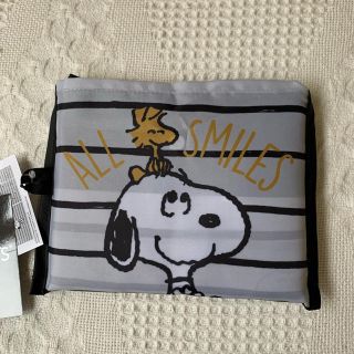 スヌーピー(SNOOPY)の《新品  タグ付き》 スヌーピー  エコバッグ       NO.19 ボーダー(エコバッグ)