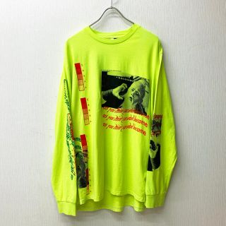 オフホワイト メンズのTシャツ・カットソー(長袖)(イエロー/黄色系