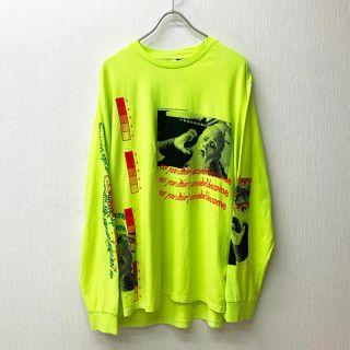 オフホワイト(OFF-WHITE)の【XL】INDVLST (インディヴィジュアリスト) プリントL/S Tシャツ(Tシャツ/カットソー(七分/長袖))