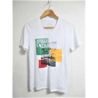 アルマーニエクスチェンジ(ARMANI EXCHANGE)の☆アルマーニ エクスチェンジ ボックスロゴ プリントTシャツ 半袖/メンズ/S(Tシャツ/カットソー(半袖/袖なし))