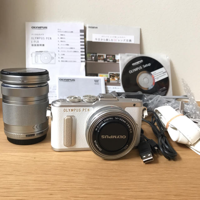 国産最安値 OLYMPUS E−PL8 E-PL8 EZ ダブルズームキット WHITE 9AMyU