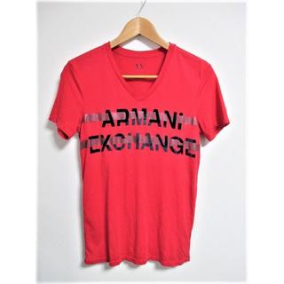 アルマーニエクスチェンジ(ARMANI EXCHANGE)の☆アルマーニ エクスチェンジ フロントロゴ Tシャツ 半袖/メンズ/S☆赤(Tシャツ/カットソー(半袖/袖なし))