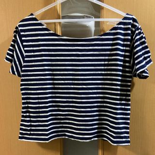 ティティアンドコー(titty&co)のティッティアンドコー⭐︎背中リボンTシャツ　ネイビー(Tシャツ/カットソー(半袖/袖なし))