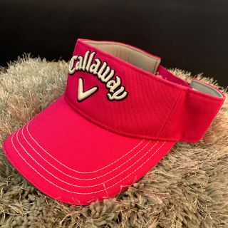 キャロウェイ(Callaway)のCallaway💕美品ゴルフサンバイザー⛳️ショッキングピンク(キャップ)