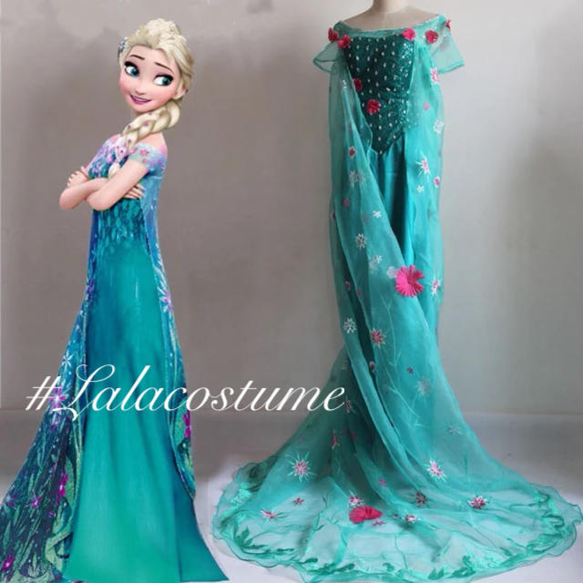 新品未使用✧︎アナと雪の女王2 エルサのサプライズ ドレス 衣装 コスプレ エンタメ/ホビーのコスプレ(衣装)の商品写真