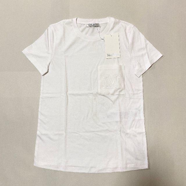 Max Mara(マックスマーラ)の新品未使用！送料込み★Max Mara★Mロゴ ピュアコットンジャージーTシャツ レディースのトップス(Tシャツ(半袖/袖なし))の商品写真