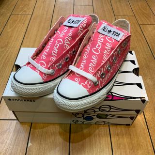 コンバース(CONVERSE)の☆新品☆コンバース　オールスター　シスターズ　レタリング　ロー　ピンク(スニーカー)