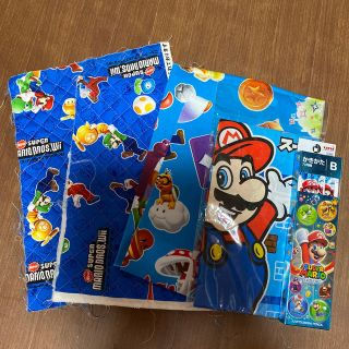 ニンテンドウ(任天堂)のスーパーマリオハギレ&新品雑貨セット(生地/糸)