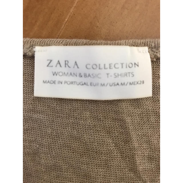 ZARA(ザラ)の夏　涼やか　ZARA ザラ　アースカラー　ベージュ　Tシャツ レディースのトップス(Tシャツ(半袖/袖なし))の商品写真