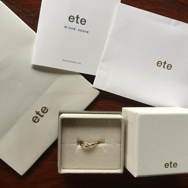 ete(エテ)のete  クロスライン   ピンキーリング  5号 レディースのアクセサリー(リング(指輪))の商品写真