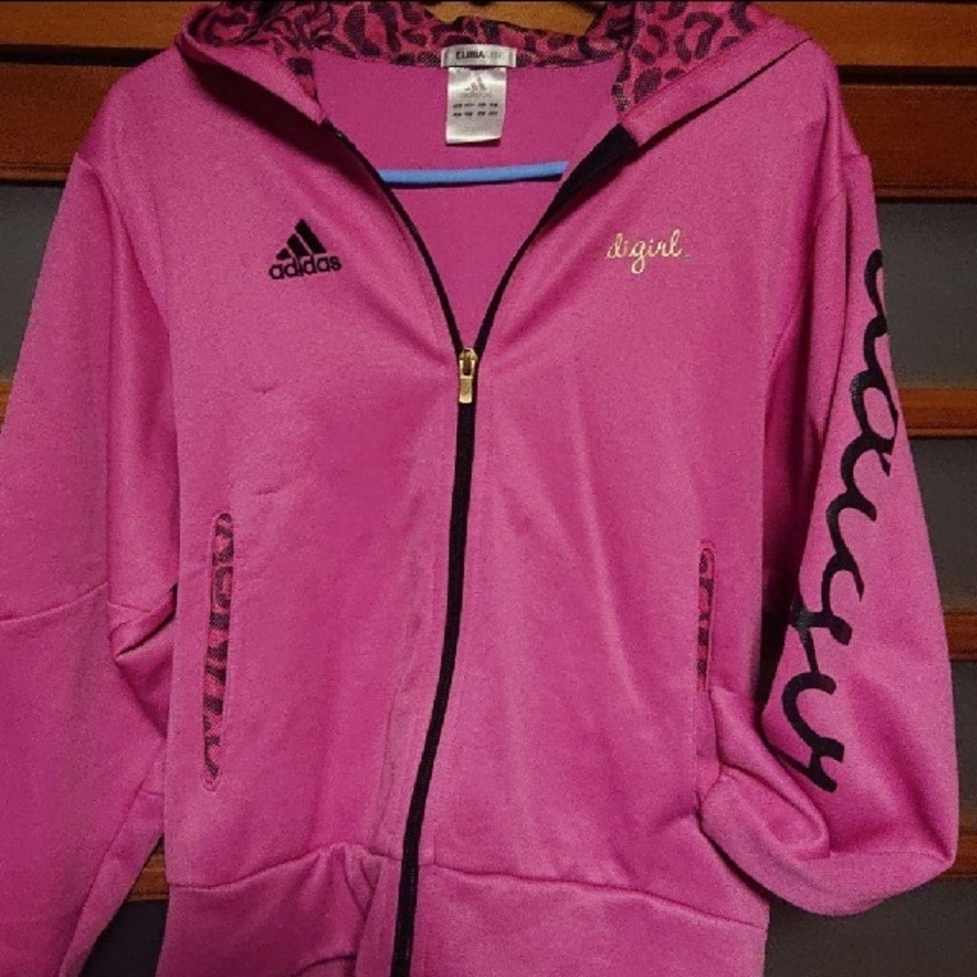 adidas(アディダス)のadidas☆レオパード柄セットアップ☆pink♡ レディースのレディース その他(セット/コーデ)の商品写真