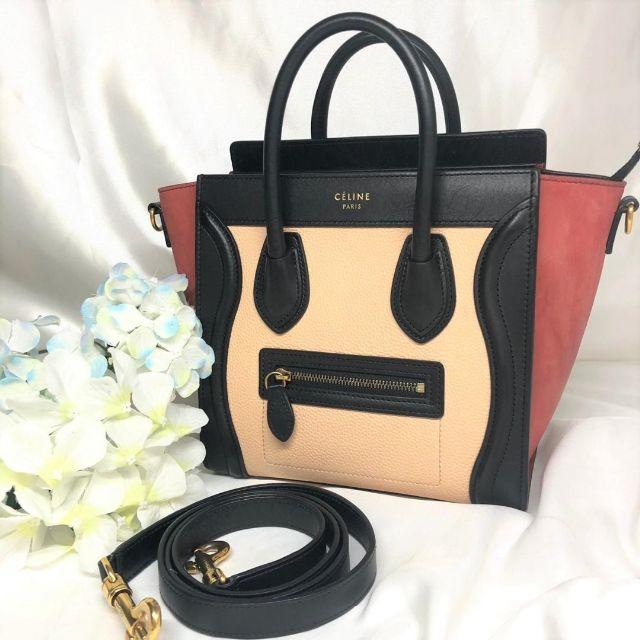 celine - セリーヌ ラゲージ ナノショッパー トリコロール 美品☆の通販 by gum☆'s shop｜セリーヌならラクマ