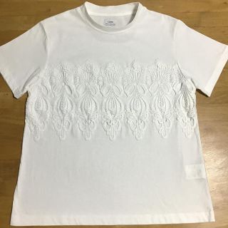 コーエン(coen)のコーエン　Tシャツ　カットソー　レース　白(Tシャツ(半袖/袖なし))