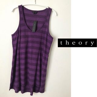 セオリー(theory)のお値下げ★セオリー  新品　タンクトップ　ノースリーブ　ボーダー(タンクトップ)