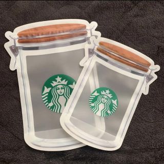 スターバックスコーヒー(Starbucks Coffee)のスターバックス　ロゴ入りジップロック　2つセット(収納/キッチン雑貨)