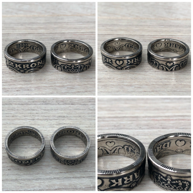 [e.m.様のルーム] デンマークコインリング　2クローネ　外国コイン加工 レディースのアクセサリー(リング(指輪))の商品写真