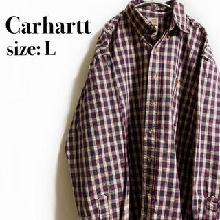 カーハート(carhartt)のCarhartt カーハート ヴィンテージ ワークシャツ ワンポイント 革タグ(シャツ)