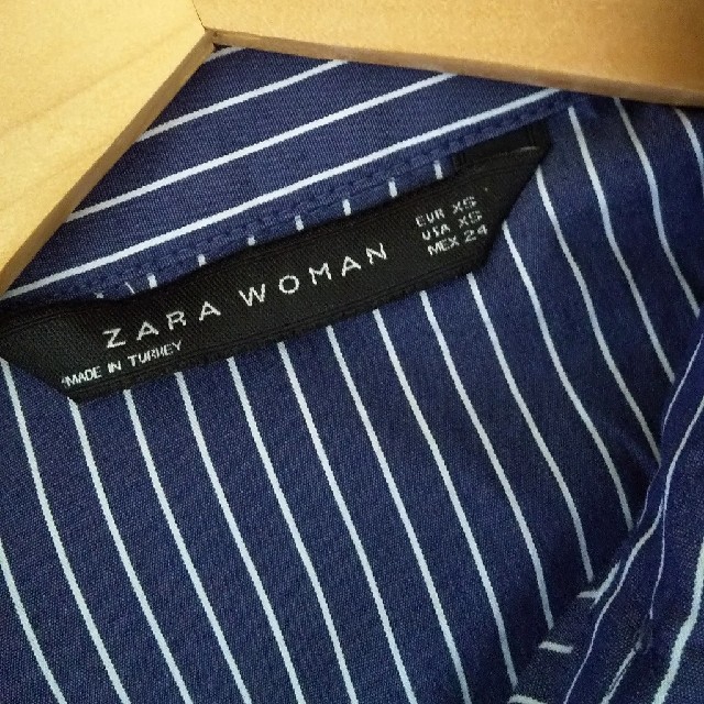 Zara Zara ストライプシャツワンピース Xsの通販 By Shandy S Shop ザラならラクマ