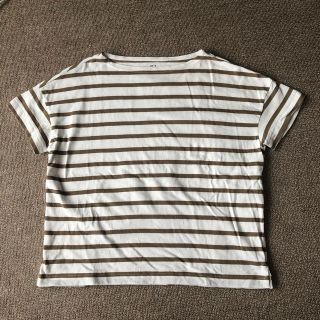 ムジルシリョウヒン(MUJI (無印良品))の【美品】無印良品　ボーダーTシャツ(Tシャツ(半袖/袖なし))