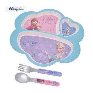 ディズニー(Disney)のアナ　エルサ　オラフ　プレートセット2セット　　　　　フローズンブルー(食器)