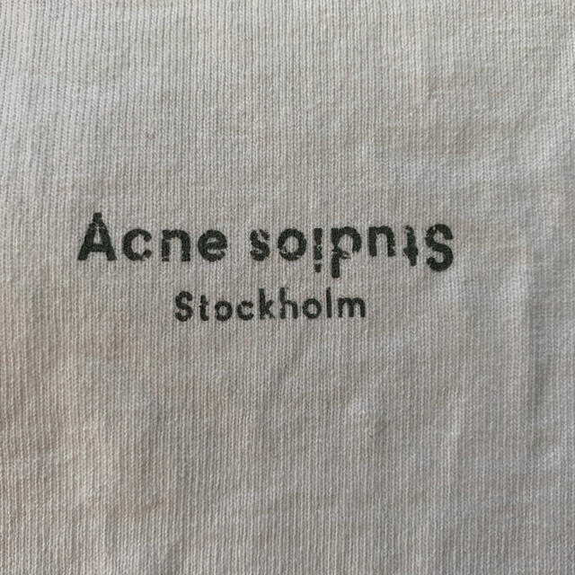 ACNE(アクネ)のAcne Studios リバースロゴTシャツ L ホワイト アクネトゥディオズ メンズのトップス(Tシャツ/カットソー(半袖/袖なし))の商品写真