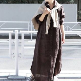 プラージュ(Plage)のPlage Linen シャツワンピース(ロングワンピース/マキシワンピース)