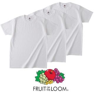 ヘインズ(Hanes)のFRUIT OF THE LOOM 3枚セット ホワイト Tシャツ/パックt無地(Tシャツ/カットソー(半袖/袖なし))