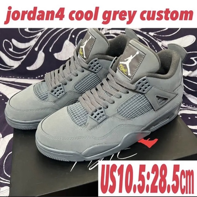 US105285センチ◯状態air jordan4 cool grey all grey custom