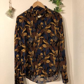 ザラ(ZARA)のZARA MAN 葉柄レーヨンシャツ(シャツ)