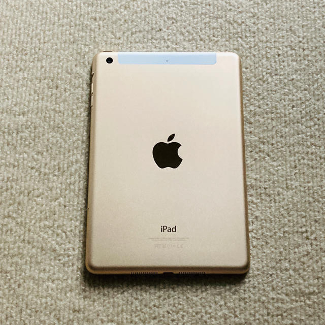 Apple(アップル)のドコモ iPad mini3 Wi-Fi+Cellular 16GB ゴールド スマホ/家電/カメラのPC/タブレット(タブレット)の商品写真