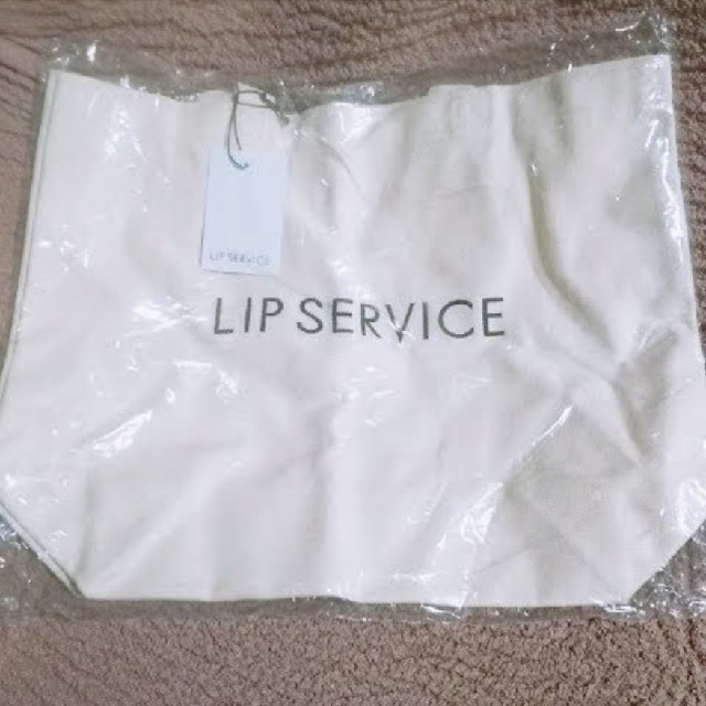 LIP SERVICE(リップサービス)のLIP SERVICE♡ノベルティ ロゴ トートバッグ レディースのバッグ(トートバッグ)の商品写真