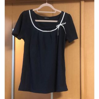 シーディーエスベーシック(C.D.S BASIC)の★専用★Tシャツ カットソー 半袖 りぼん ネイビー(カットソー(半袖/袖なし))