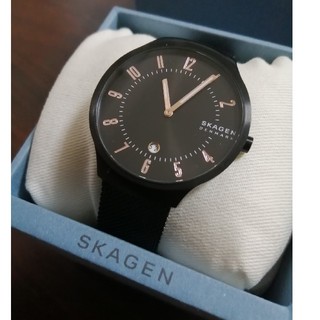 スカーゲン(SKAGEN)のSKAGEN SKW6547 メッシュベルト 黒×ピンクゴールド(腕時計(アナログ))