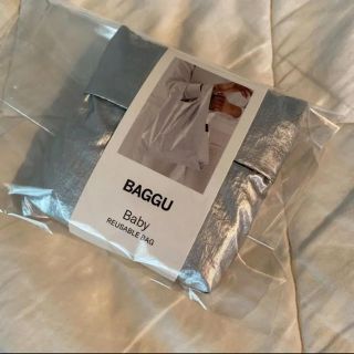 ビームス(BEAMS)のbaggu メタリック　シルバー　(エコバッグ)